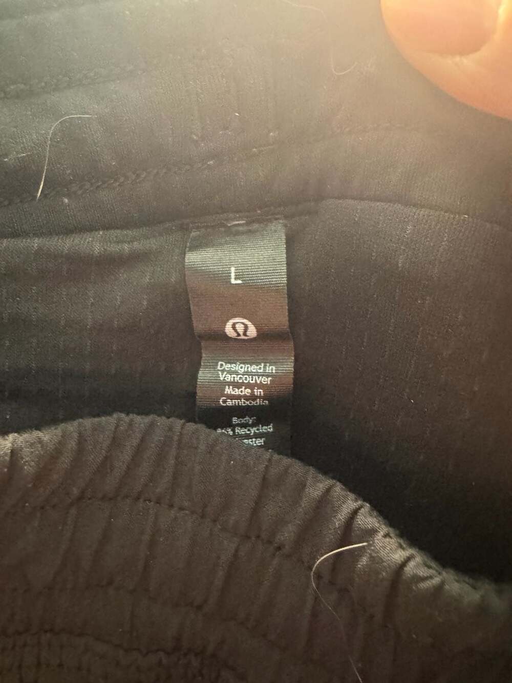 lululemon Stretch Satin Nylon Super-High-Rise Short 5" Black Size Large - Picture 2 of 3